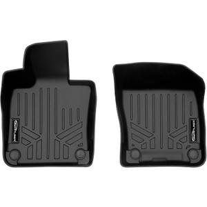 SMARTLINER Custom Fit Floor Liners - Fits 2019-2023 Volvo S60 & S60 Plug-in Hybrid - 1st Row Liner Only - All Weather Floor Liners - Black