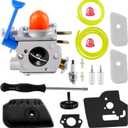 128CD Carburetor 128LD Air Filter Cover for Husqvarna 128L 128LDX 128R 128RJ 125R 125RJ 128C 128CD 28cc trimmer Edger 545081848 545081850 C1Q-W40A Carb for Craftsman String Trimmer 358792030 358792031
