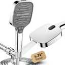 Shower Head, 8 Modes High Pressure Shower Head with Handheld, Anti-clog Nozzles, Shower Head with Built-in Power Wash to Clean Tub, Tile & Pets, 59 SUS 304 Hose & Adjustable Bracket,Chrome