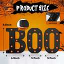 Halloween Decorations,3 LED Light Up Marquee Letters BOO Decorative Sign, 8.5inches x 6.5inches x 1.5inches