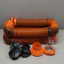 Camco RhinoEXTREME 20-Foot Camper/RV Sewer Hose Kit | Features TPE Technology for Abrasion Resistance and Crush Protection | Includes Pre-Attached Rhino Swivel Fittings (39867)