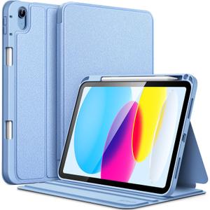 JETech Case for iPad (A16) 11th/10th Generation (2025/2022) with Pencil Holder, Slim Folio Stand Protective Tablet Cover, Multi-Angle Viewing (Blue)