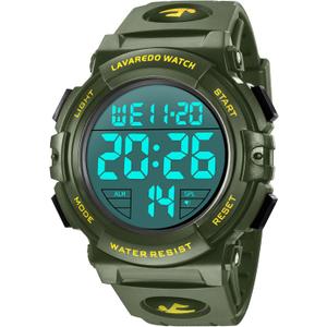 Mens Digital Watch Sports Military Watches Waterproof Outdoor Chronograph Wrist Watches for Men with LED Back Ligh/Alarm/Date