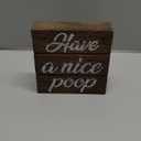J JACKCUBE DESIGN Wash Brush Flush Bathroom Signs, Funny Farmhouse Classic Rustic Wooden Sign Box- Bath Home Vintage Decor Sign Art with Sayings- MK1066A