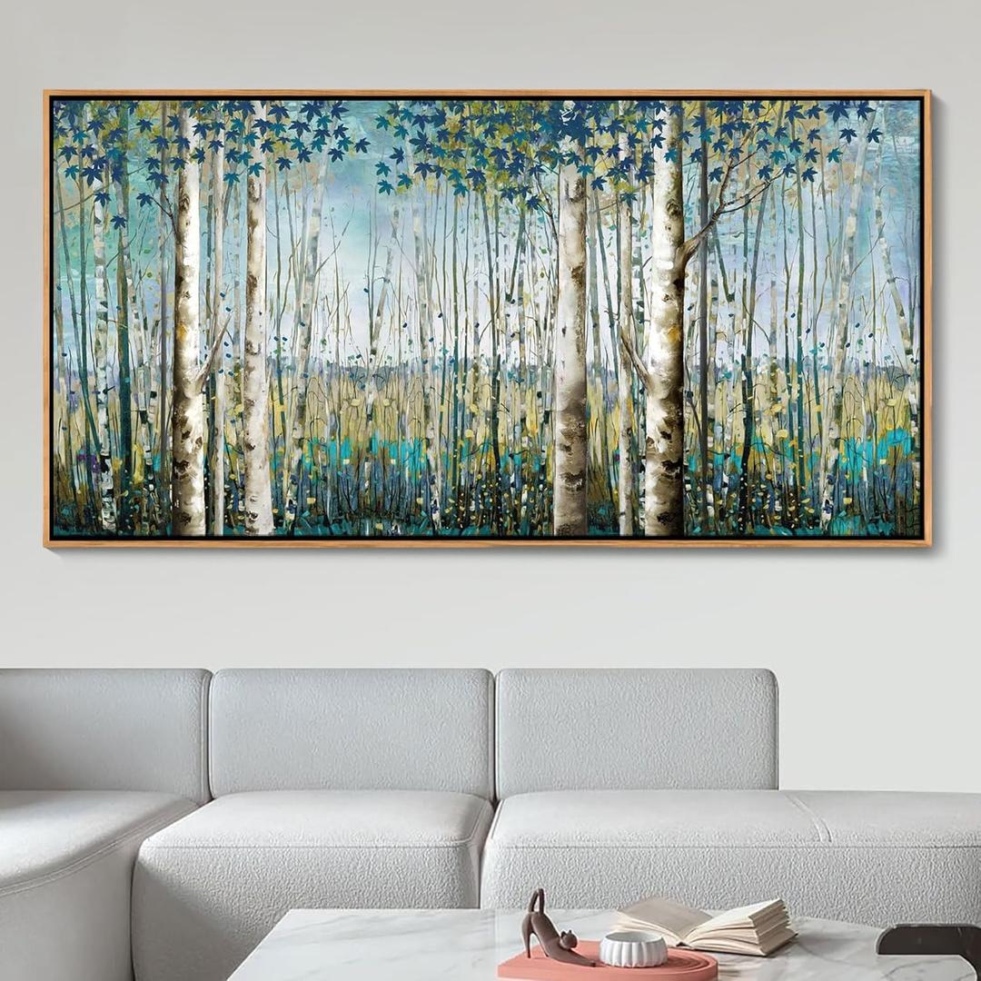Nature Wall Art Forest Art Canvas Wall Decor Green Tree Canvas Print Artwork Decor for Living Room Landscape Pictures for Bedroom Home Office Decorations 2040IN