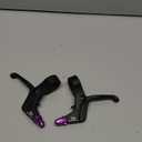 2Pcs 2 Fingers Bicycle Brake Levers for Mechanical and Linear-Pull Brakes, Aluminum Alloy Adjustable Small Hand V Brake Levers, Colored Children Bicycle Accessories(Purple)