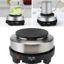 Hot Plate for Moka Pot,500W Small Electric Hot Plate,Mini Stove Portable Stove,Hot Burner Cooktop Electric Heater for Home Kitchen