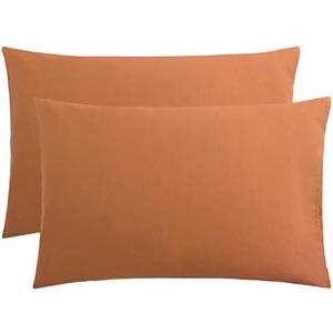FLXXIE Microfiber Pillow Cases Queen Size Set of 2, Soft Pillowcases with Envelope Closure, Wrinkle Resistant Pillow Covers, 20x30, Tan