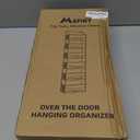 Over The Door Organizer, 6 Shelf Door Organizer Hanging with 6 Large Capacity Pockets, Over The Door Storage Hanging Shelves for Closet Wall Bathroom Closet Bedroom Nursery (Grey)