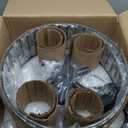 Black Crystal Chandelier 6-Lights Crystal Pendant Light Large 18 Inches Drum Semi Flush Mount Ceiling Lights for Dining Room Living Room Kitchen Closet