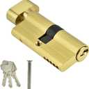 65mm Cylinder Lock Copper with Keys, Single Open Anti Theft Door, Andersen Forever Door Replacement Parts & Atrium Brass, 55mm Replacement hoppe Key paired cylinders Larson loc