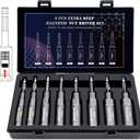 Extra Deep Magnetic Nut Driver Set, 8 PCS Adjustable Deep Nut Driver Set for Impact Drill, Metric, Quick-Change 1/4" Hex Shank,Cr-V Steel