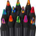 Stocking Stuffers for Kids, 12 Colors Rainbow Pencils, Valentines Day Gifts for Kids Adults, Girls Birthday Party Art Supplies, Chriatmas Gifts for Teenagers, Easter Basket Stuffers, Pre-sharpened (Multicolor)