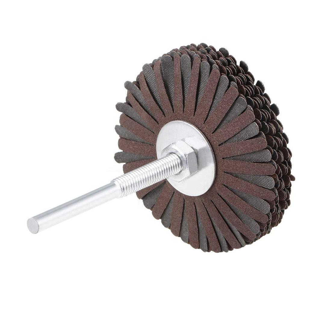 uxcell Abrasive Cloth Flap Wheel Sanding Star 1/4-Inch Shank for Woodworking Root Carving Furniture Polishing 240 Grit