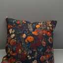 Vintage Floral Pattern Throw Pillow Covers 18 x 18 Inch Decorative Square Throw Pillows Farmhouse Floral Pillow Cases for Living Room Bedroom Home Couch Decor