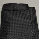 MitoVilla Extra Long 72x84 Shower Curtain Set with Snap-in Liner, Black Waffle XL Heavyweight Fabric Cloth Shower Curtains for Modern Luxury Hotel Spa Bathroom Decor