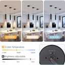 OKELI Modern Black LED Pendant Light for Kitchen Island, 1 Pack – Dimmable Zoomable Pendant, Adjustable Beam Angle, 3 Color Temps 2700K/4000K/6000K, Mini Hanging Light for Bar or Bedroom, 12W 11.8"