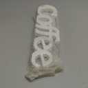 Rustic Distressed White Coffee Sign for Tabletop for 14", Wall Hanging Farmhouse Signs for Coffee Station, Wood Signs for Home Decor Kitchen Shelf Christmas