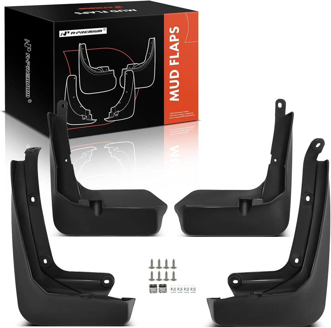 A-Premium Set of 4 Mud Flaps Splash Guards Mudguards Mudflaps Compatible with BMW G08 Series iX 2022-2024, with Hardware, Front & Rear (Driver and Passenger Side)
