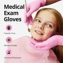 SwiftGrip Pink Nitrile Gloves, 3-mil, Industrial Gloves Disposable Latex Free, for Cleaning & Esthetician, Rubber Powder-Free, 100-ct Box (Small)