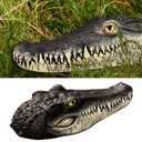 Floating Alligator Head,Alligator Head Decoy for Pool,Resin Crocodile Head for Swimming Pool and Pond,Deterrent Ducks,Predator,Heron etc,Outdoor Statues,Garden Home Decor Art