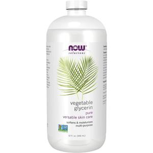 NOW Foods Solutions, Vegetable Glycerin, 100% Pure, Versatile Skin Care, Softening and Moisturizing, 32-Ounce