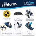 CarSafe Crash Tested Dog Safety Harness - Crash Tested to 32Kg/70lbs, Safely Secure Dog in The Car, Comfortable and Padded Design. for Toy, Small, Medium and Large Dogs (Size Medium)