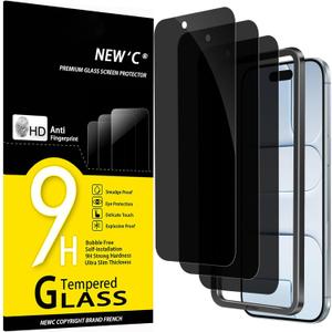 NEW'C 3 Pack Privacy for iPhone Air/iPhone 17 Air Screen Protector (6.5 inches), Anti-Spy Tempered Glass Film,Case Friendly, Balanced 28-Degree Privacy Angle-Easy installation tool included