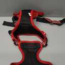 Funfox Dog Harness No Pull, Adjustable Pet Vest Harness, Super Soft Material with Vertical Handle Easy Control, Reflective Night Walking, 2 Leash Clips for Medium Sized Dogs, Red, M