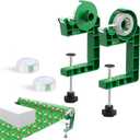 Tabletop Gift Wrapping Tool with Tape Dispenser, 2-Pack Adjustable Wrapping Paper Table Clamps with 2 Tapes Perfect for Valentine's Day, Easter, and Crafting