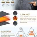 Wearable Heated Blanket Hoodie with 16000 mAh Battery,Cordless Heating Throw,Electric Shawl Robe with Sleeves,Gift for Family