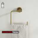 JQK Towel Ring Brushed Gold, Stainless Steel Square Ring Towel Holder for Bathroom, 6 Inch Brushed Gold Wall Mount, TR140-BG