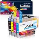 Nestink LC404 3 Pack High Yield Compatible Ink Cartridges Replacement for Brother LC 404 LC-404 LC404BK to Use with MFC-J1205W MFC-J1215W (3 Pack, Black Cyan Magenta Yellow)
