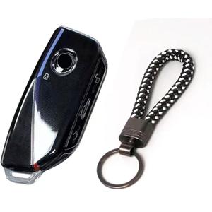 IUIU Key Fob Cover Clear with Keychain, Compatible with BMW 2023 2024 New 5/7 Series 740i 760i X1 X5 X6 X7 XM IX IX3 I5 I7, Soft TPU Key Fob Case Protector