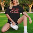 Happy Birthday Shirts for Women It's My Birth-Day Sequin Shirt Birthdays Girl T-Shirt Oversized Summer T Shirts