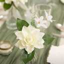 Ling's moment Flowers 25pcs Fake Gardenia Ivory Flowers Artificial Flowers with Stem, Fake Flower for DIY Wedding Decorations Centerpieces Bouquets Boutonnieres（Flores Artificiales para Decoracion）