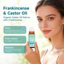 2 x Organic Castor Oil Rose Quartz Roller Ball – 100% Cold Pressed Hexane Free Castor Oil Roll On for Facial Skin Care, Fine Lines, Wrinkles & Under Eye Puffiness