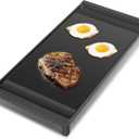 Upgraded WB31X24738 Cast Iron Griddle Replacement for GE Appliance Stove Range Cooktop, Nitrided Non-stick Coating, WB31X49806 Gas Stove Top Center Part for GE, 19.5"9" Integrated Griddle Plate