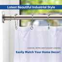 BRIOFOX Industrial Shower Curtain Rod - Spring Tension Shower Rod 43-72 Inch Tension Curtain Rod for Window or Bathroom, Satin Nickel