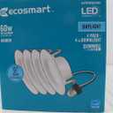 EcoSmart 4 in. White Integrated LED Recessed Trim, Daylight (4-Pack)