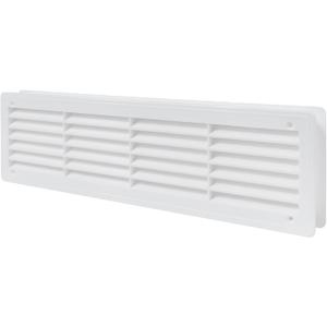 Vent Systems 18" x 5" Inch - White Plastic Door Vent for Interior Doors Two Sided - Air Vent Cover Grill - Home, Garage, Kitchen, Bedroom Louvered Vent - Door Vents - Register Interior Door Grille