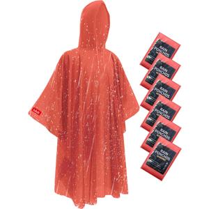 Hitituto Rain Ponchos for Adults - Extra Long Emergency Poncho with Hood, 6/12/24 Family Pack Raincoat, Home Survival Kits (One Size Tall)
