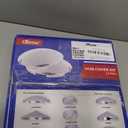 2 PCS 226mm(8.9in) Chrome Silver Front Hub Cap Full Moon Style Wheel Cover for Trucks and Trailers, 4 Notches