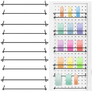 Novabright 20 Pack 12" L Pegboard Paper Towel Holder Fit 1/8" and 1/4" Pegboard Organizer Accessories Heavy Duty Pegboards Hook for Handicraft Room Kitchen Laundry Room Garage Bathroom