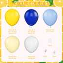 Blue Yellow Lemon Balloon Garland Arch Kit,Royal Blue Yellow White Balloons for Summer Baby Shower Bridal Wedding Graduation Birthday Lemonade Theme Party Decorations