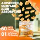 Magnesium Glycinate Soft Chews Supplement,Chewable Sugar Free Potassium Magnesium Chews with Magnesium Glycinate, Vitamin D, B6, and CoQ10 for Calm Support & Sleep for Adults,60 Days Supply-Orange