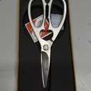 MITSUMOTO SAKARI Japanese Kitchen Scissors, Heavy Duty Detachable Stainless Steel Kitchen Shears with Titanium-Plated Blades, Clear Acrylic Handles for Meat, Fish, Nuts & Vegetables