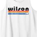 Vintage 80s Style Wilson, NC Tank Top (White, S)