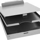 Amazon Basics Metal Storage Clipboard, Three-Tier, Pack of 10, letter size, Silver