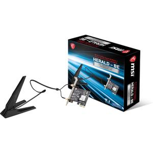 MSI Herald-BE NCM865 WI-FI 7 (Wi-Fi 7, 802.11BE, Bluetooth 5.4, PCIe, Multi-Link Operation Technology, External Antenna)
